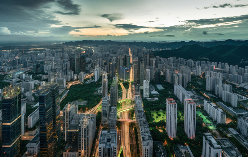 深圳福田中心区高楼建筑俯视摄影图背景,高清,摄影图,摄影图片,图片大全,摄影图免费下载